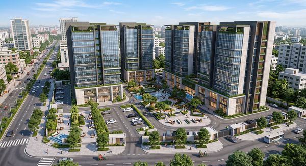 Urbana Lake Condominium — architectural render